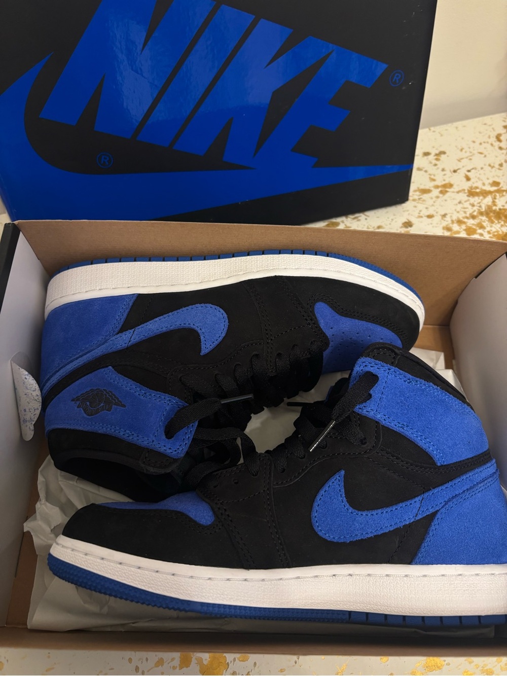 Nike Air Jordan 1 Retro High OG GS- Black & Royal Blue